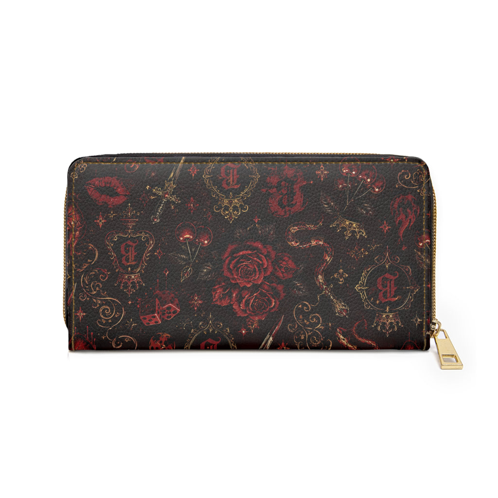 Baccam Red Zipper Wallet