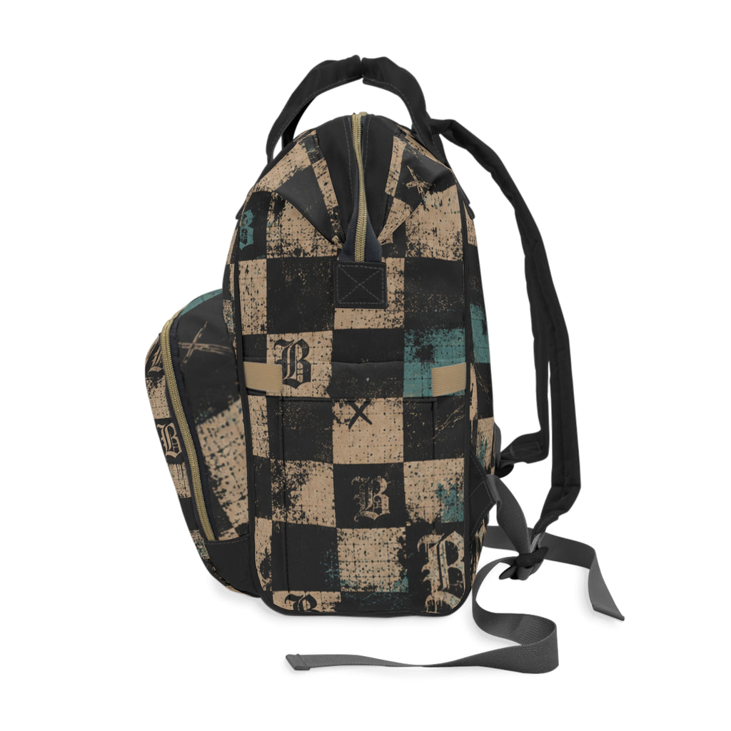 Baccam Checkered Diaper Backpack