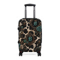 Baccam Cow Print & Turquoise Suitcase