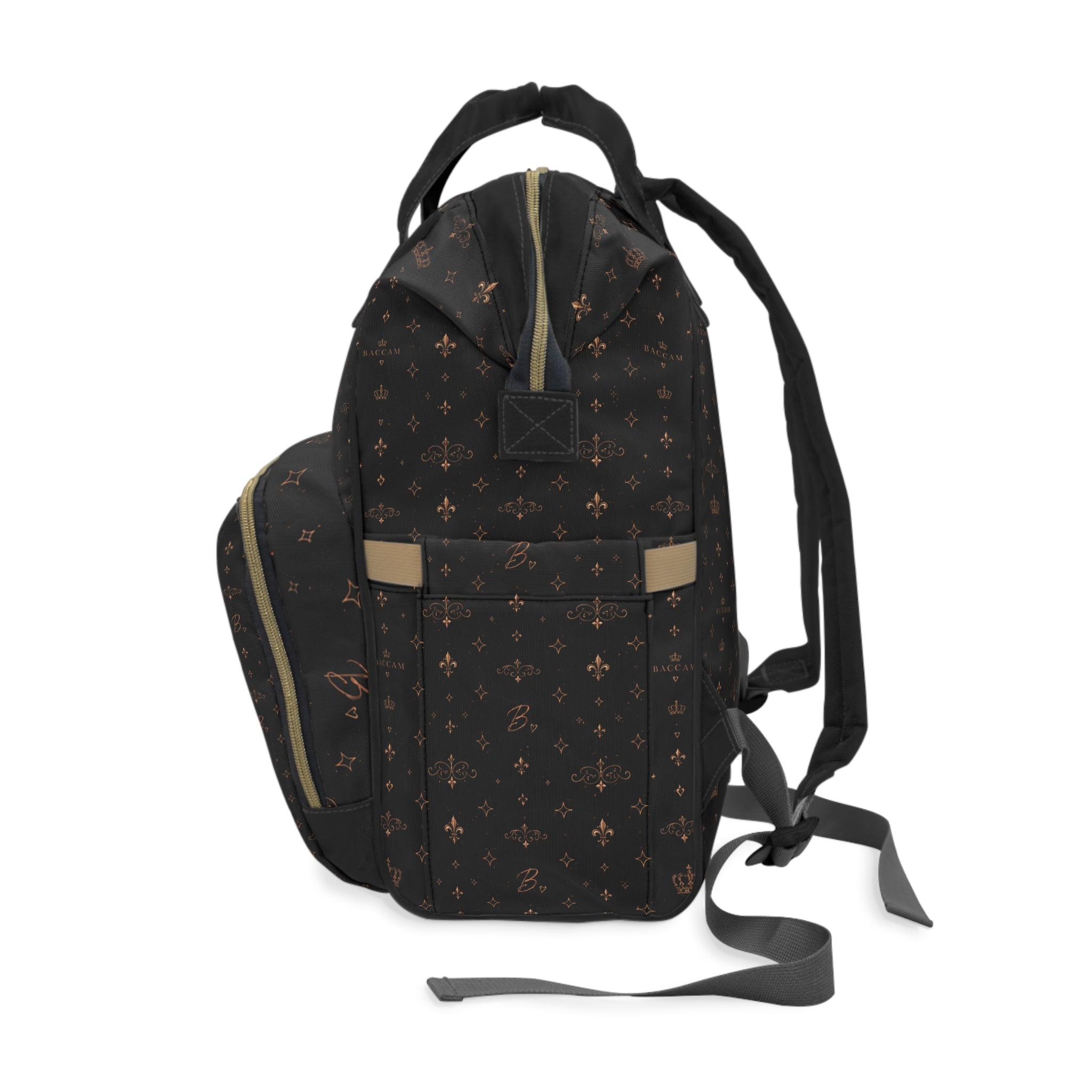 Baccam Black & Gold Diaper Backpack