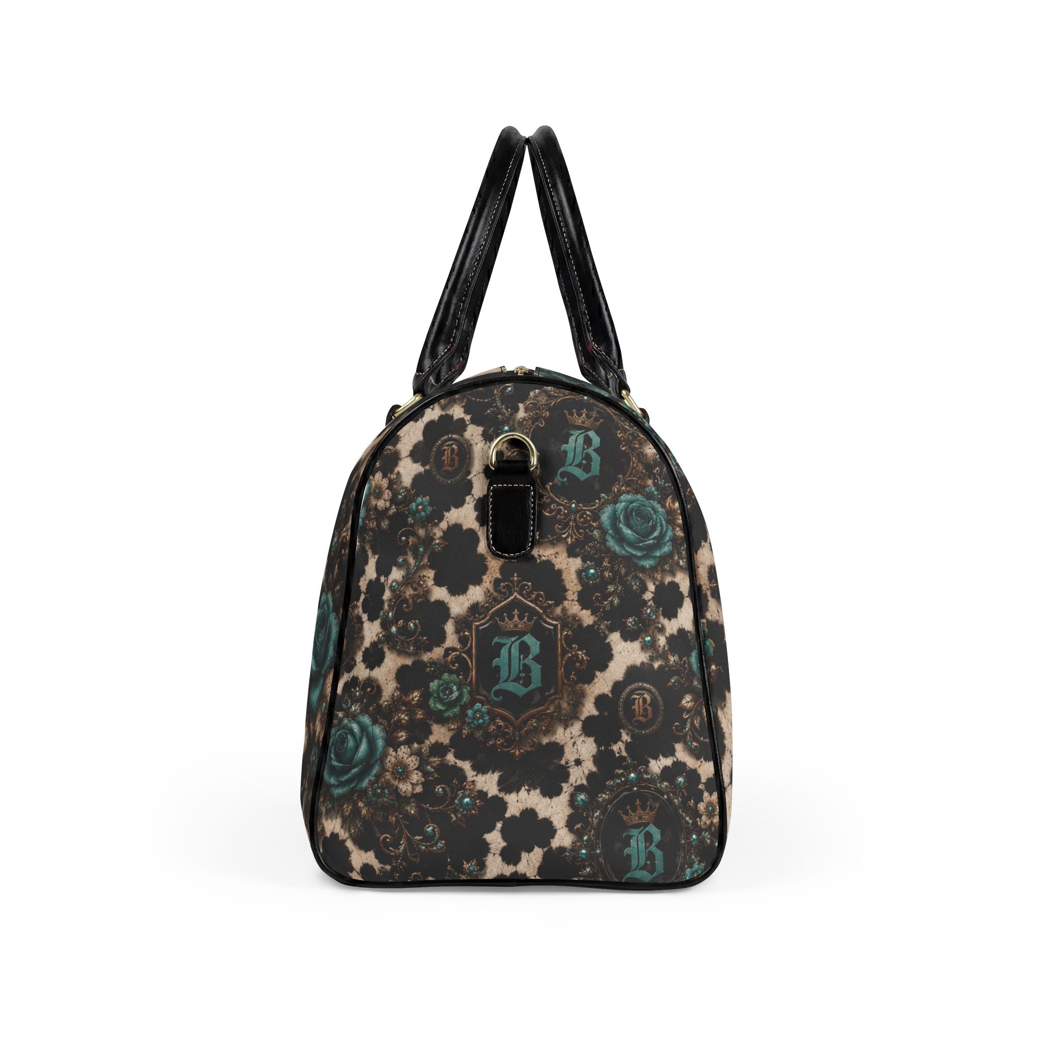 Baccam Cow Print Faux Leather Travel Bag