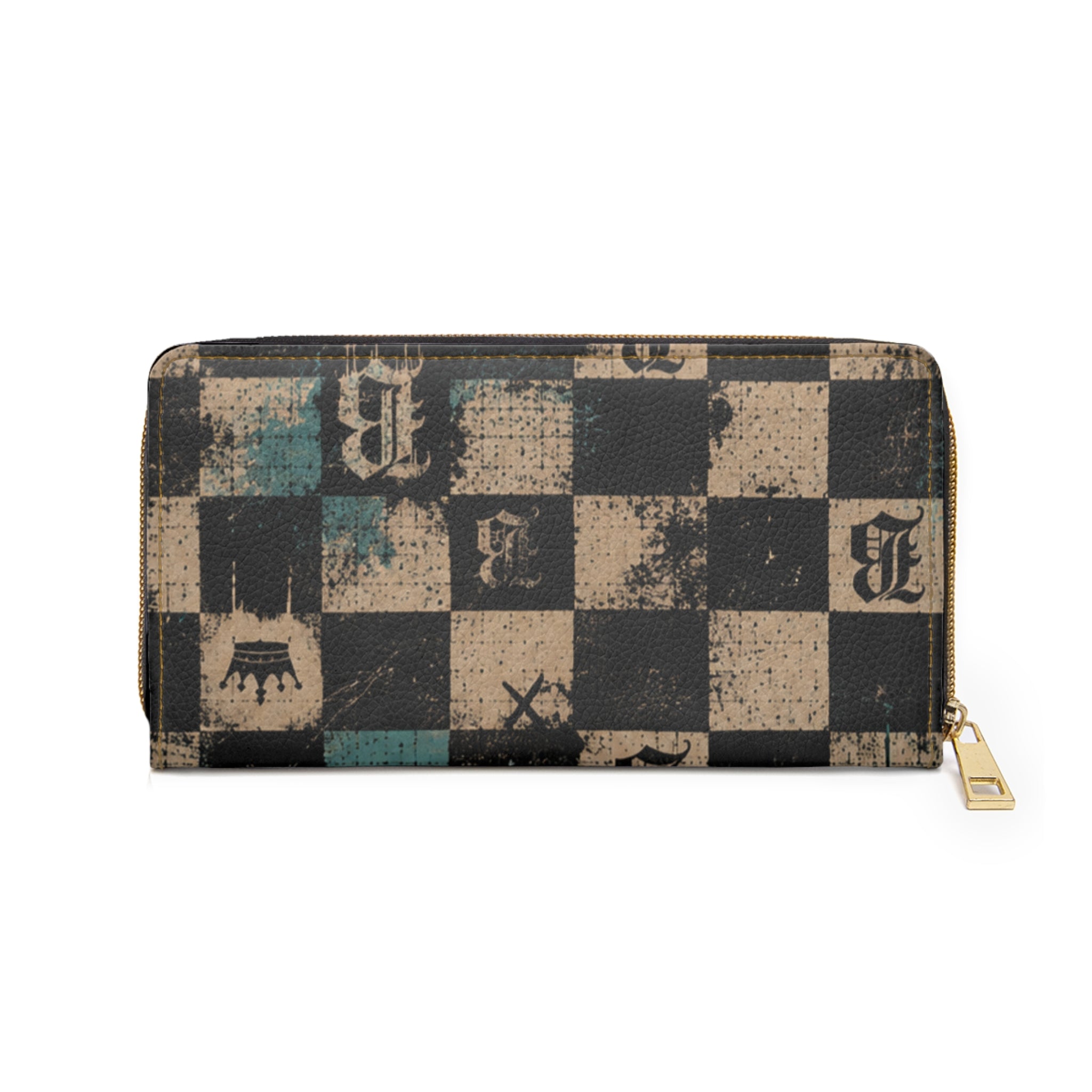 Baccam checkered Zipper Wallet