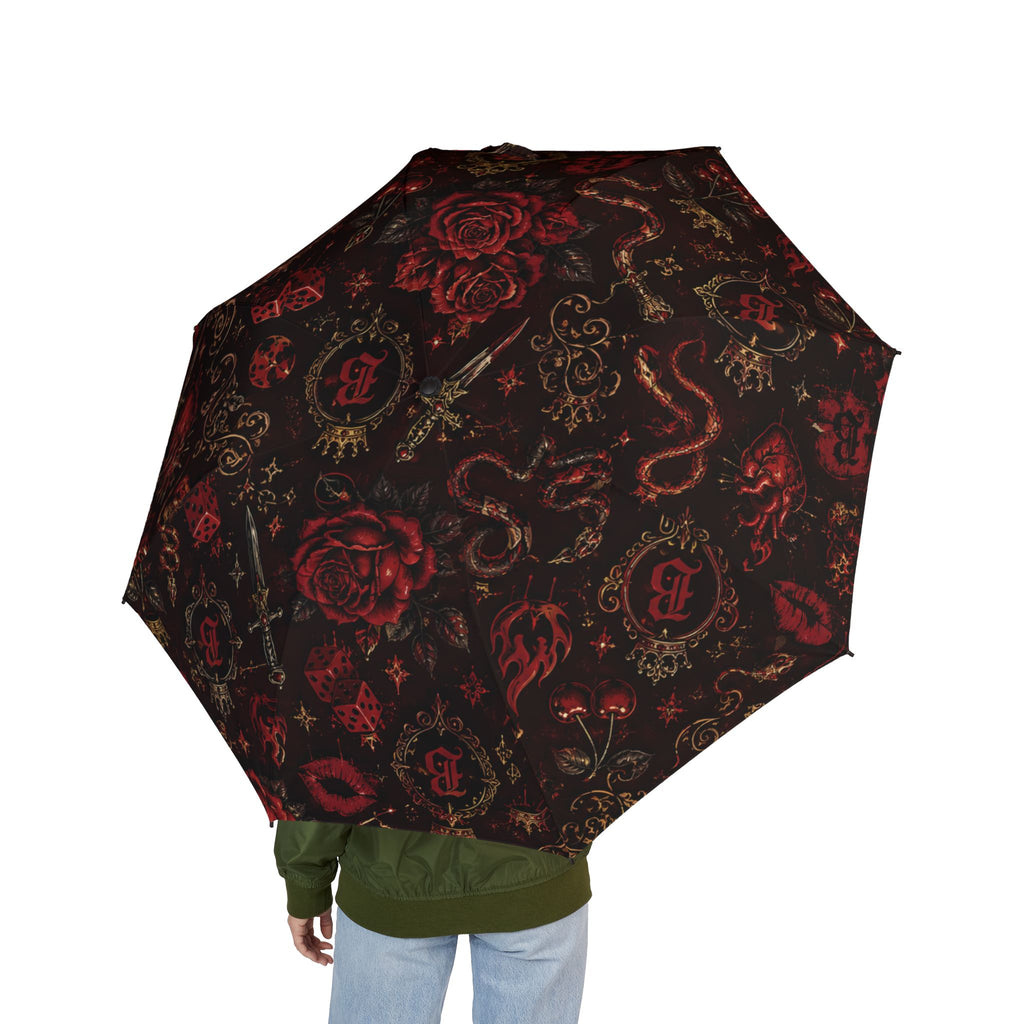 Baccam Red Roses Foldable Umbrella
