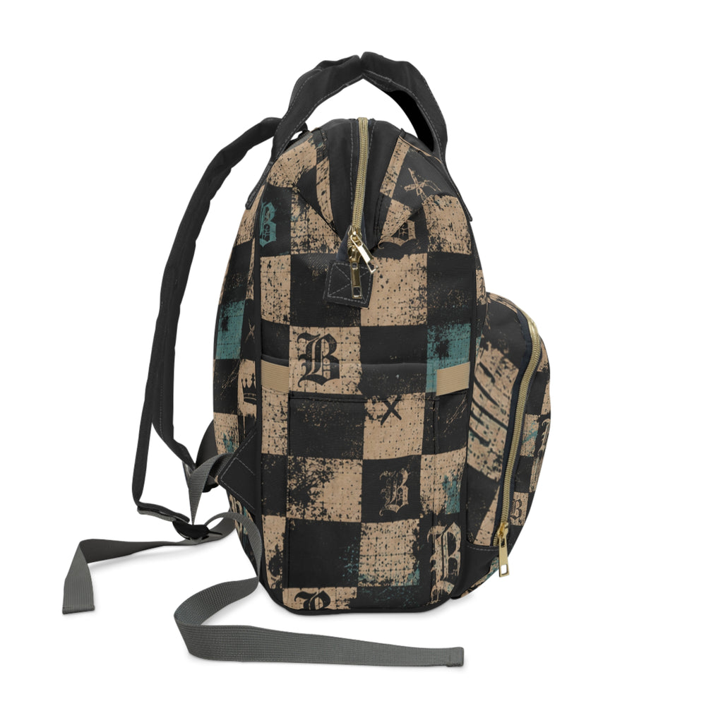 Baccam Checkered Diaper Backpack