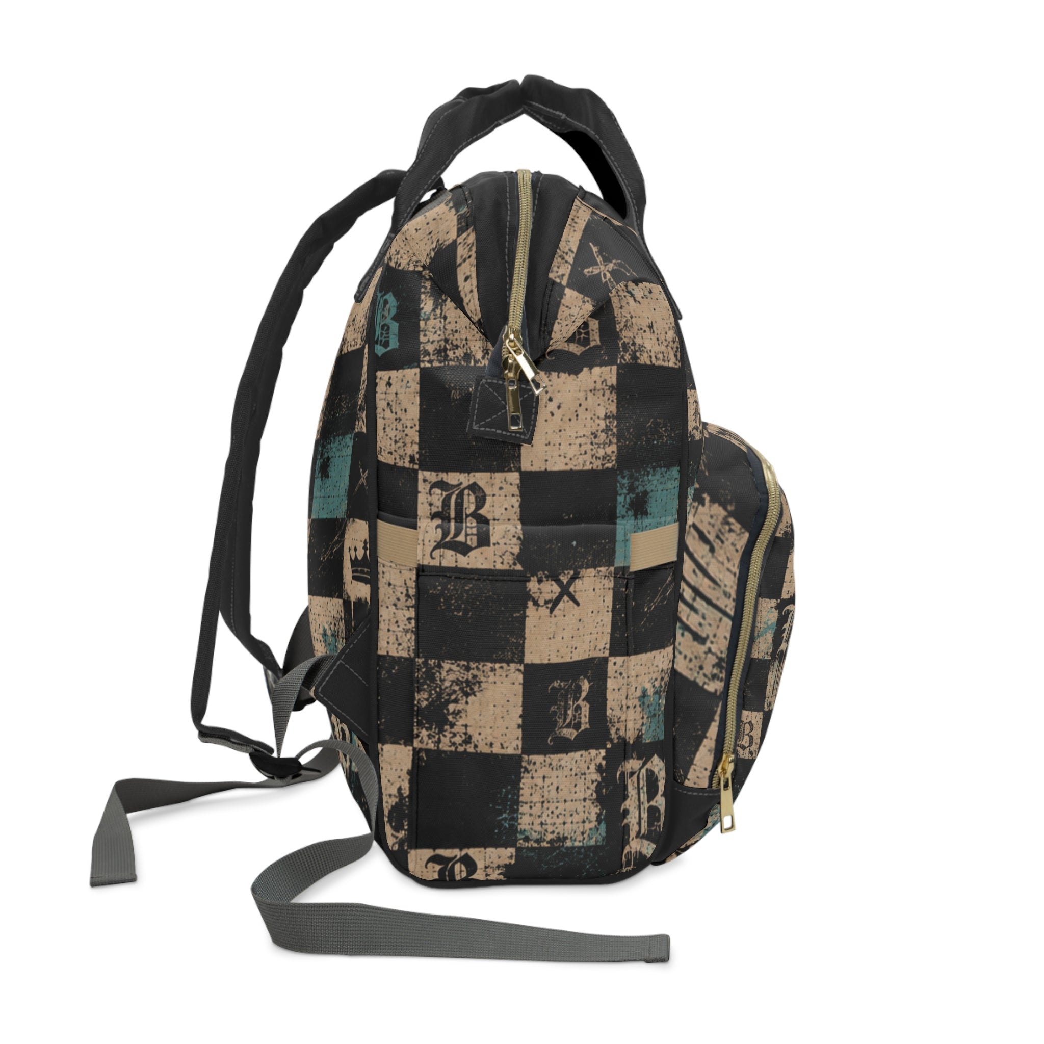 Baccam Checkered Diaper Backpack
