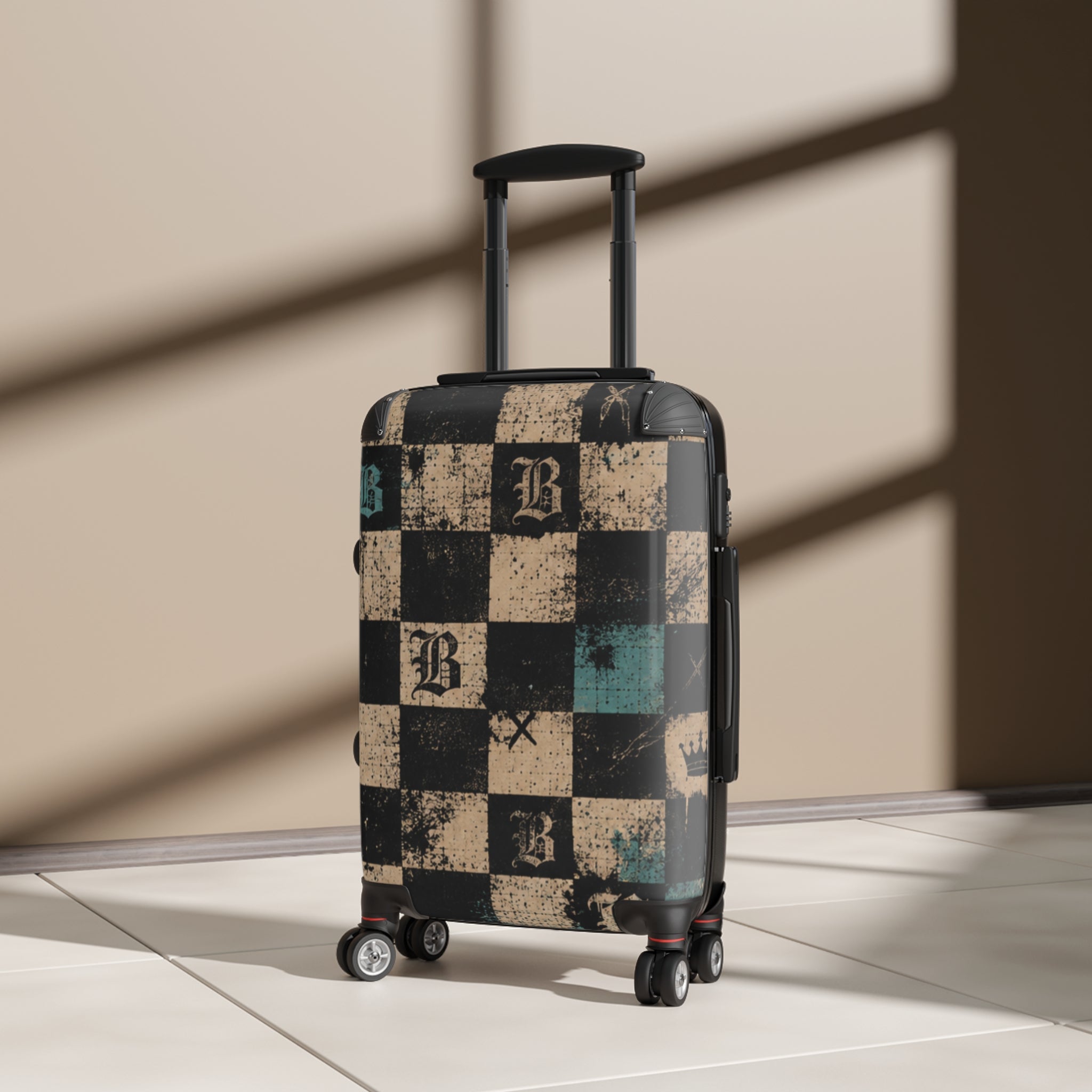 Baccam Checkered Suitcase