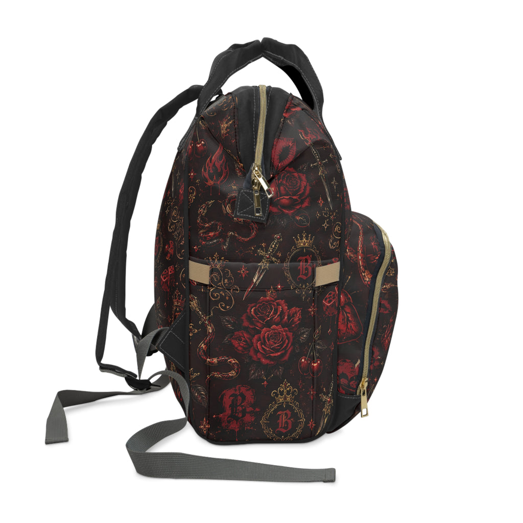 Baccam Red Tattoo Diaper Backpack