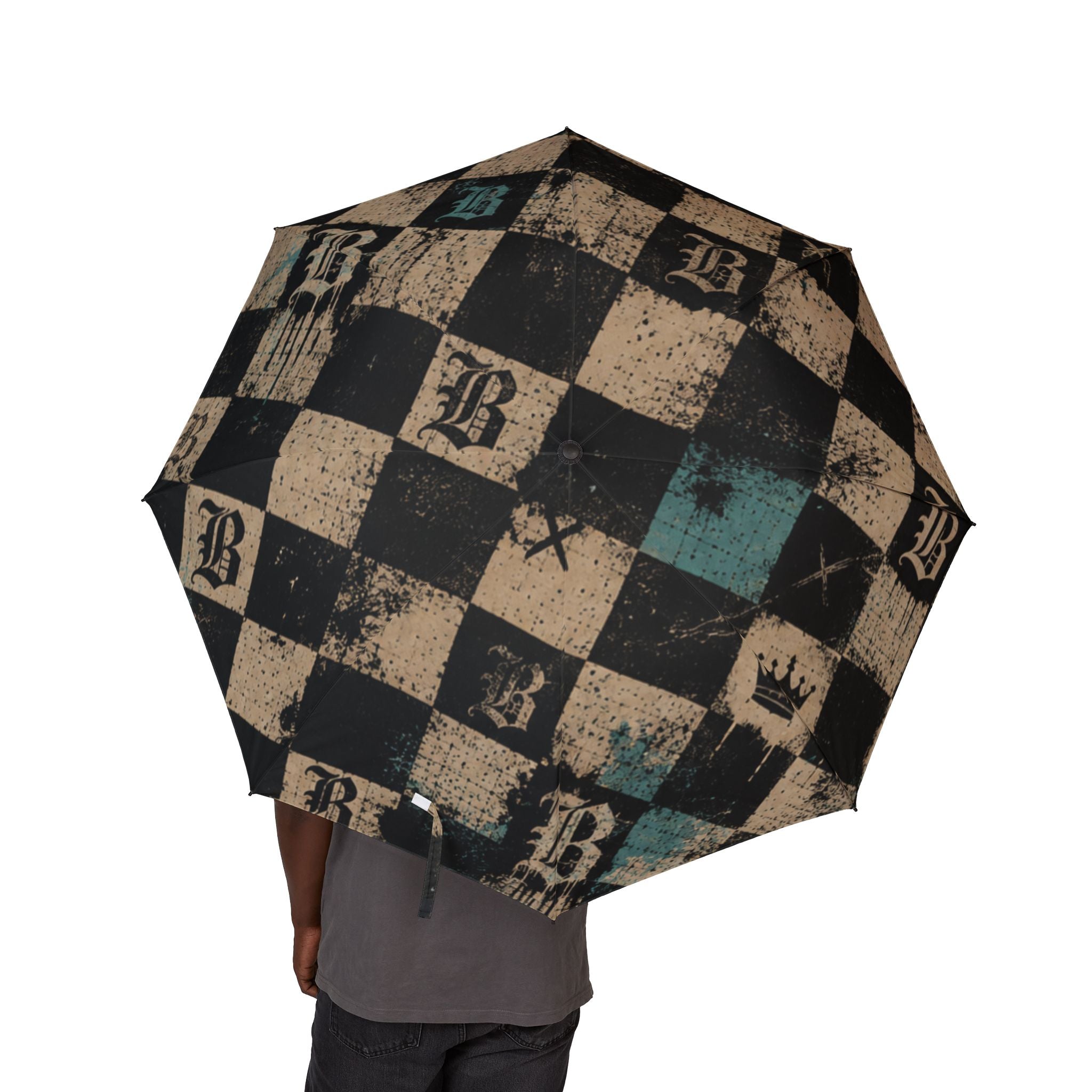 Baccam Checkered Foldable Umbrella