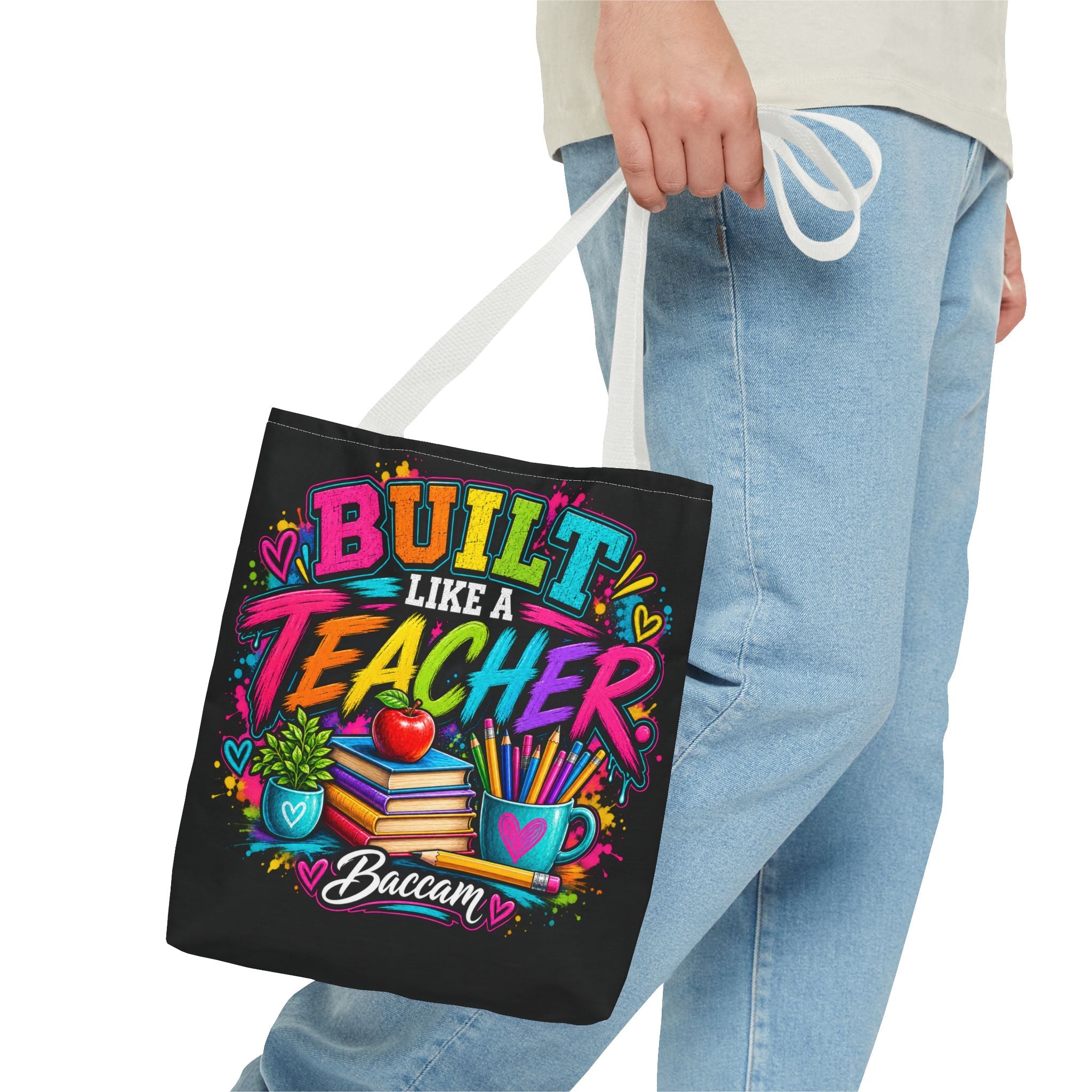 Built like a teacher Tote Bag (AOP)