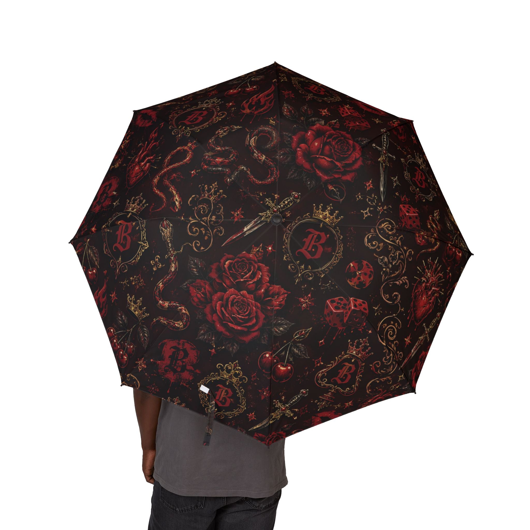 Baccam Red Roses Foldable Umbrella