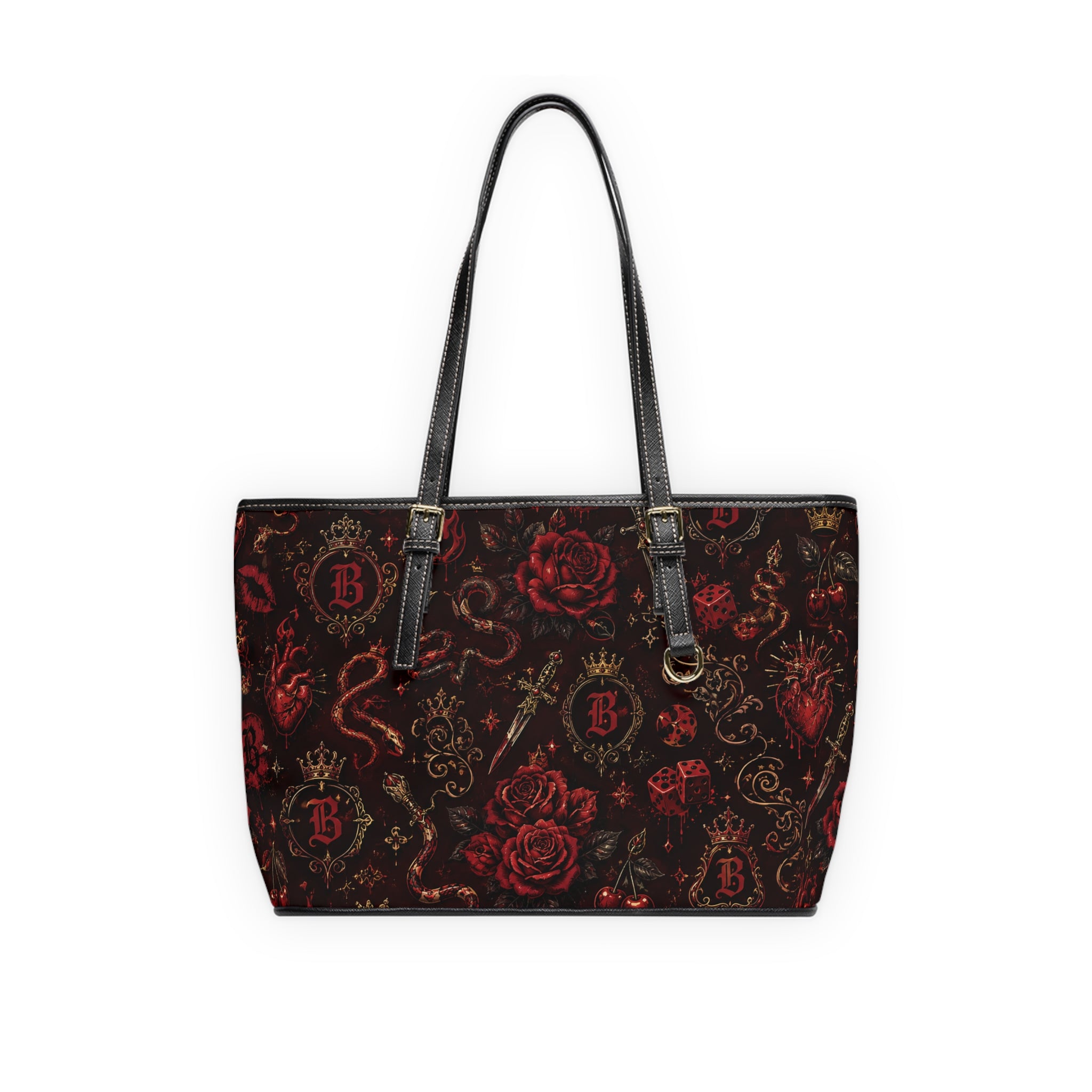 Baccam Red Leather Shoulder Bag