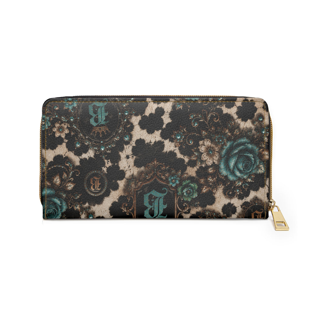 Baccam Cow Print Zipper Wallet