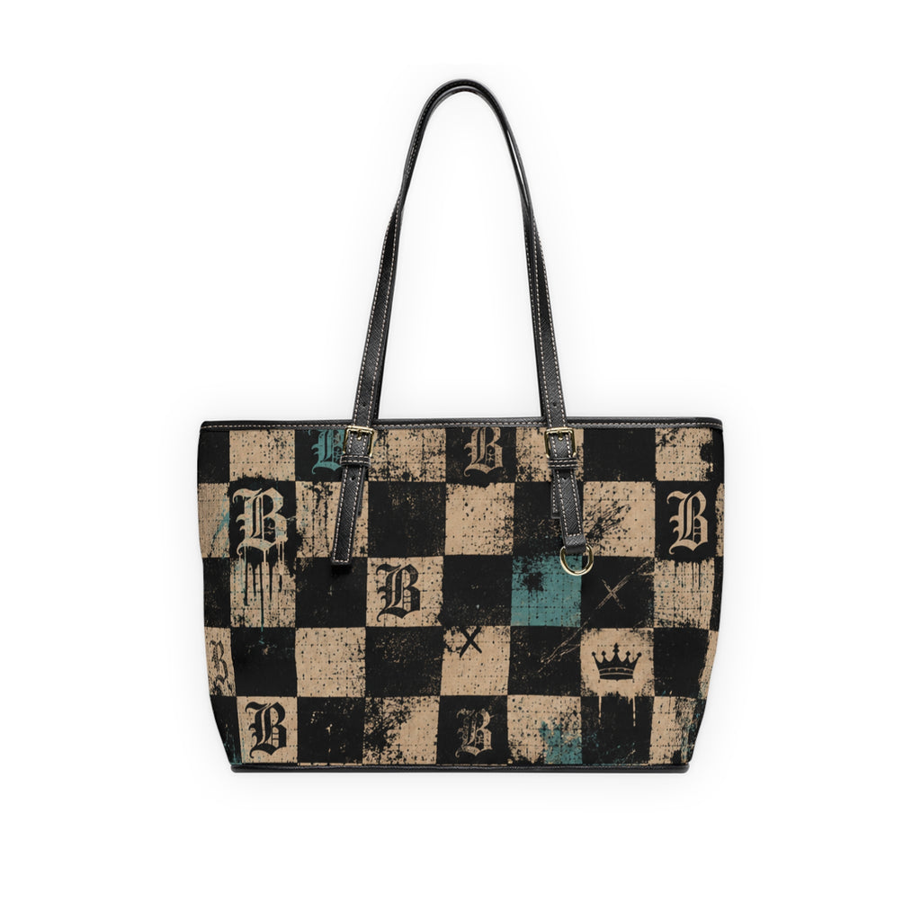 Baccam Checkered Leather Shoulder Bag