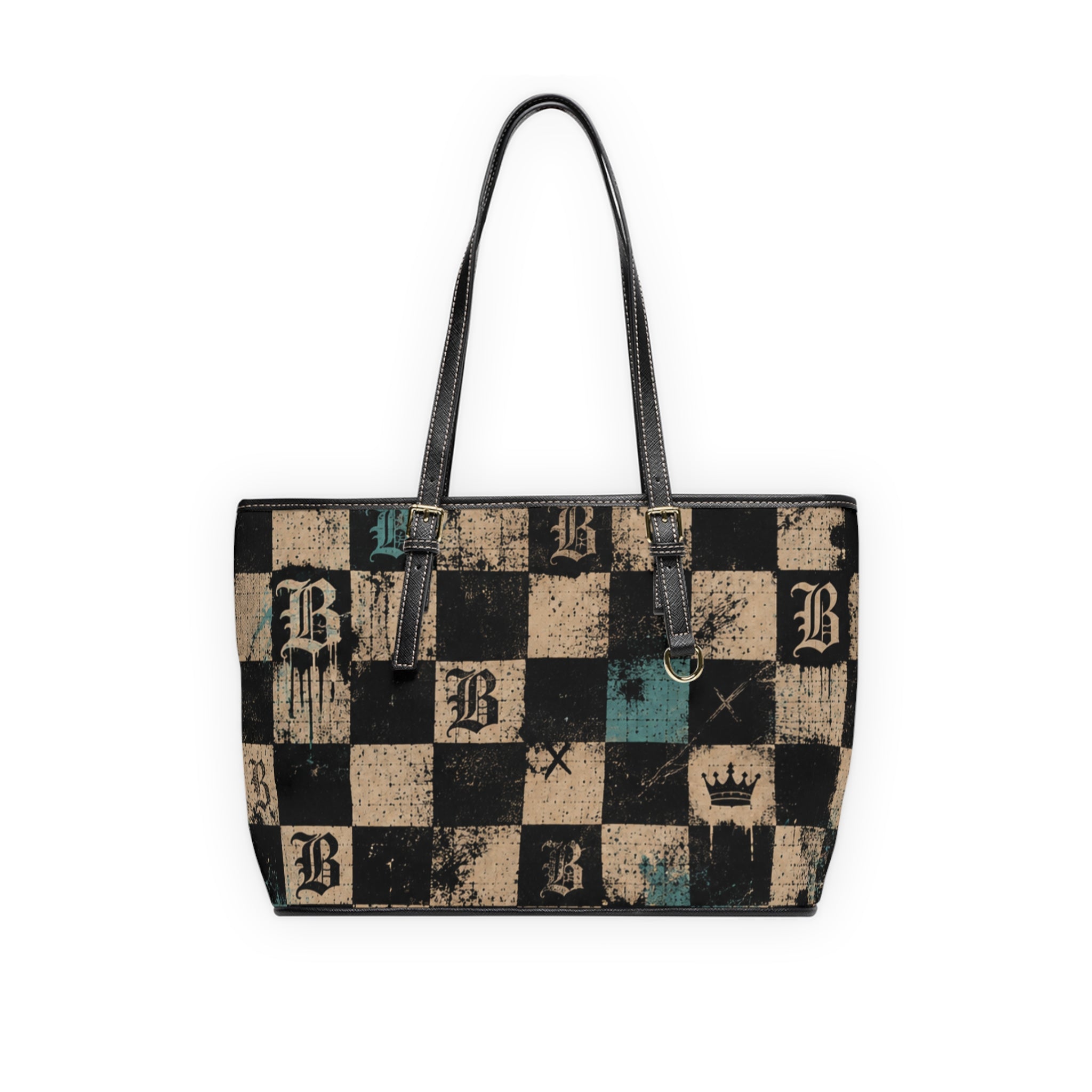 Baccam Checkered Leather Shoulder Bag