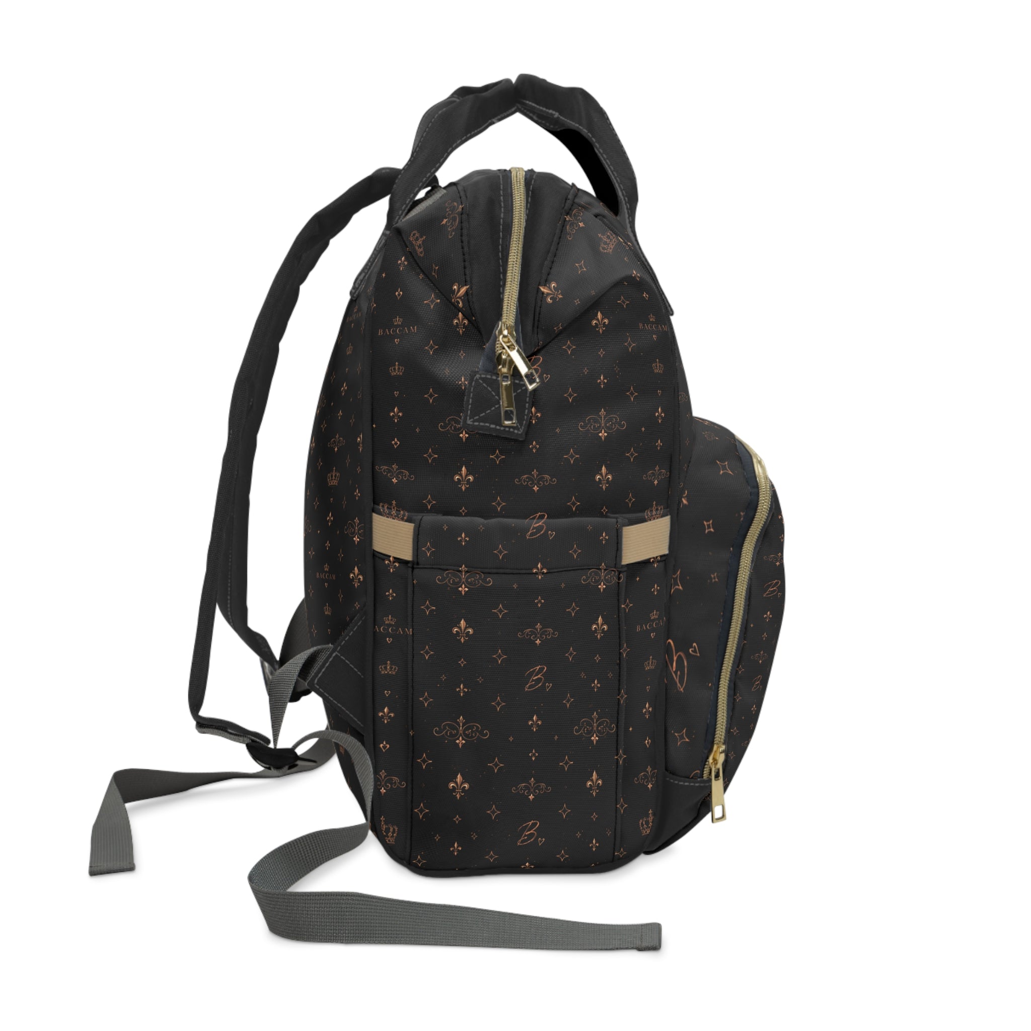 Baccam Black & Gold Diaper Backpack