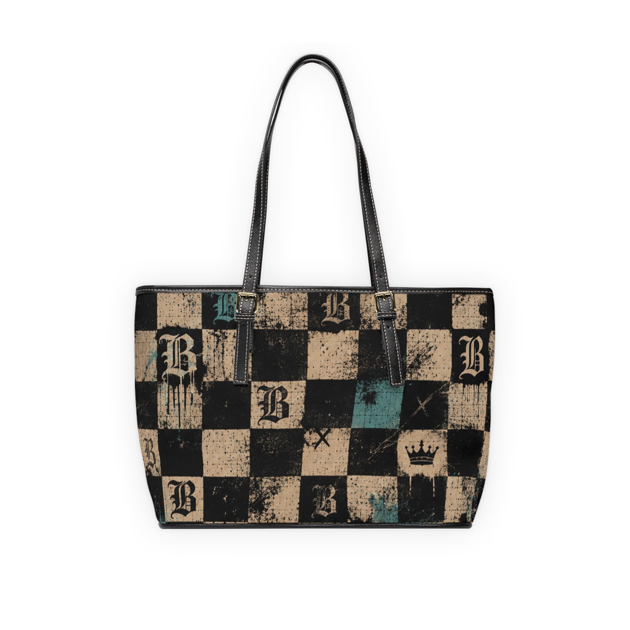 Baccam Checkered Leather Shoulder Bag