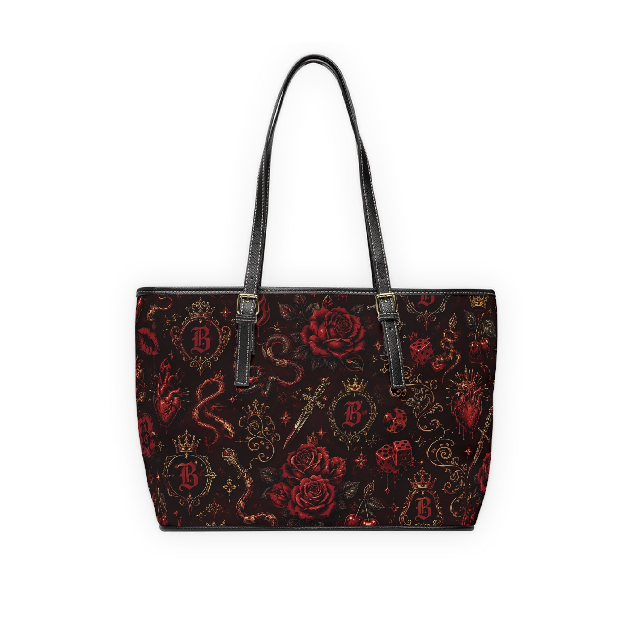 Baccam Red Leather Shoulder Bag