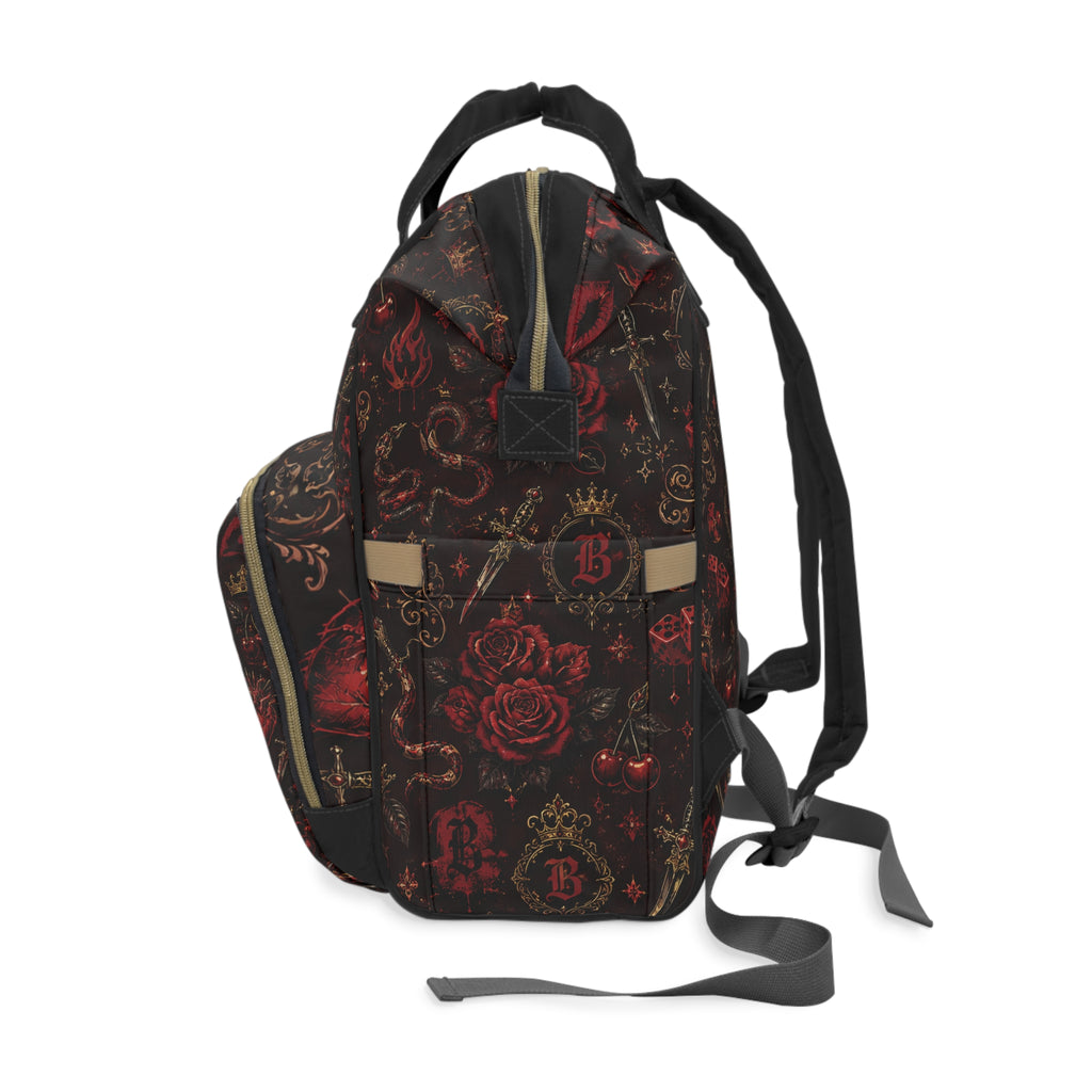 Baccam Red Tattoo Diaper Backpack