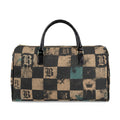 Baccam checkered Faux Leather Travel Bag
