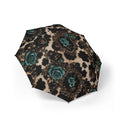 Baccam Cow Print & Turquoise Umbrella
