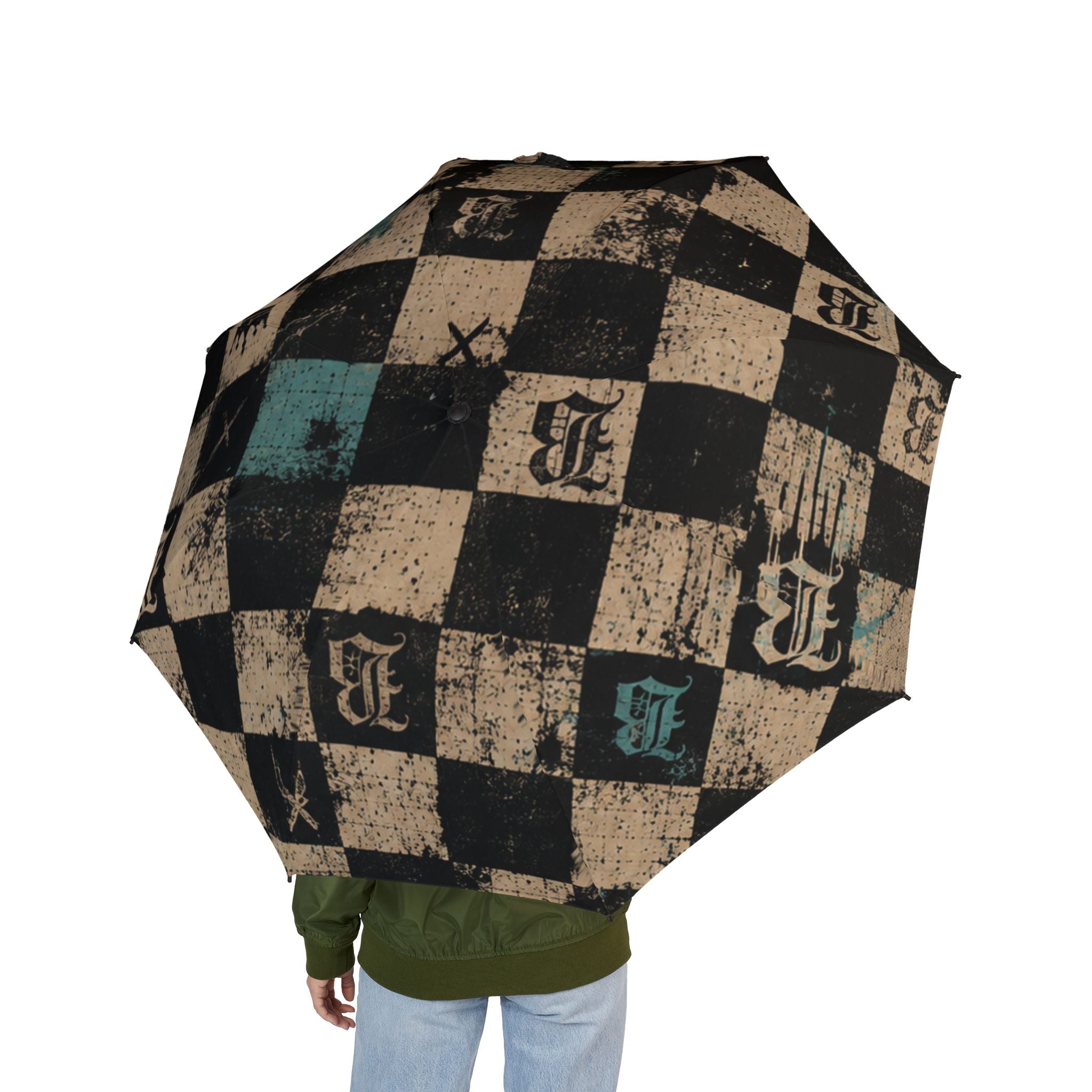 Baccam Checkered Foldable Umbrella