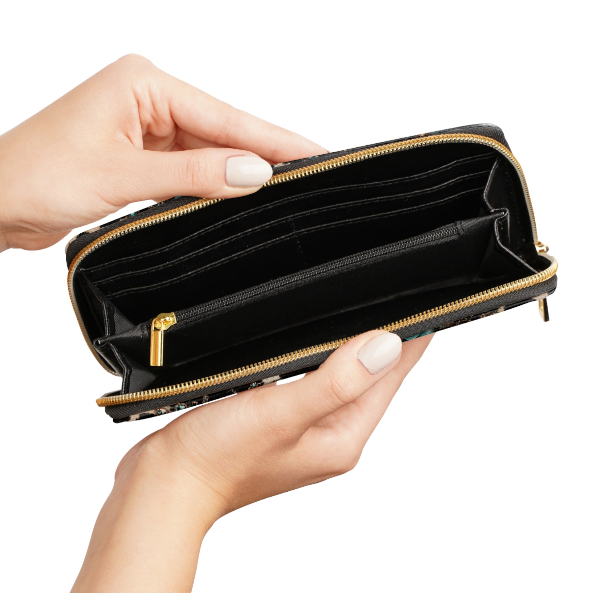 Baccam Cow Print Zipper Wallet