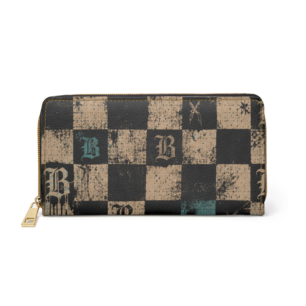 Baccam checkered Zipper Wallet