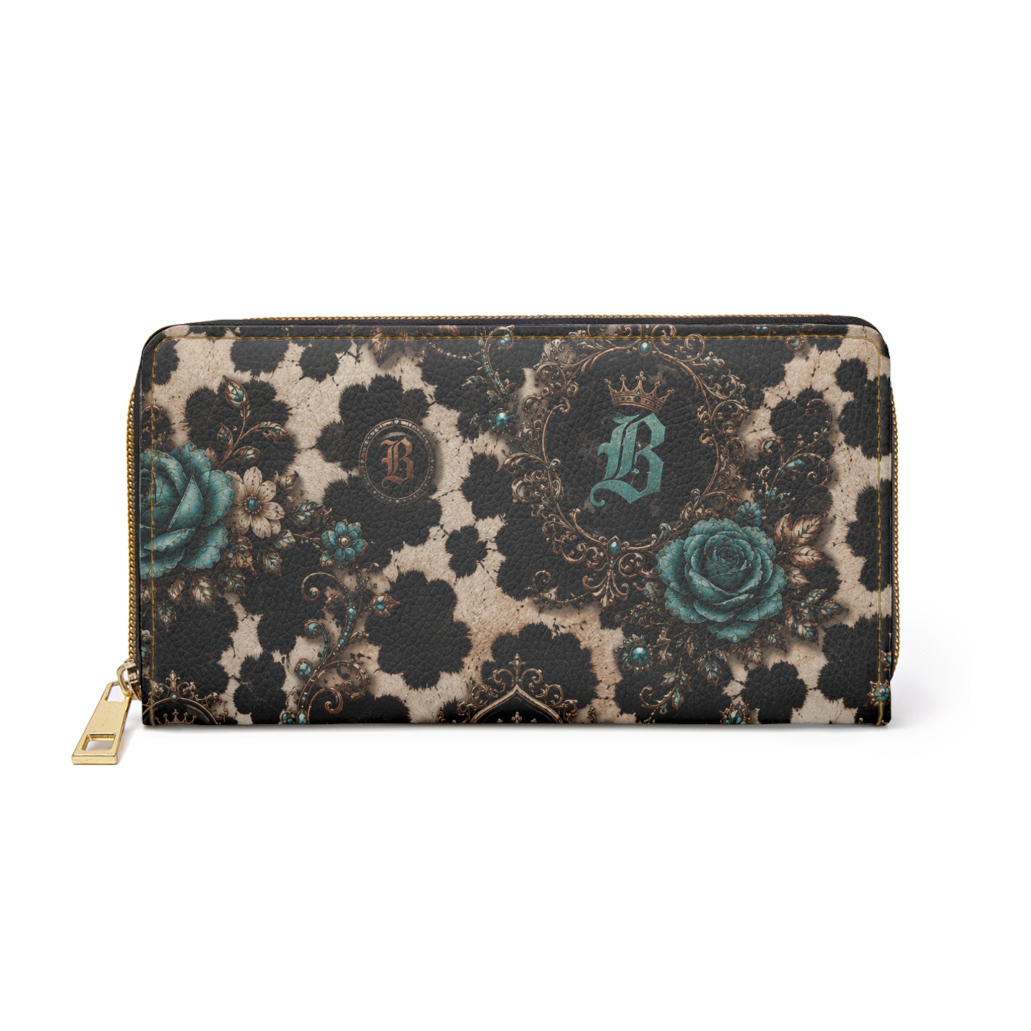 Baccam Cow Print Zipper Wallet