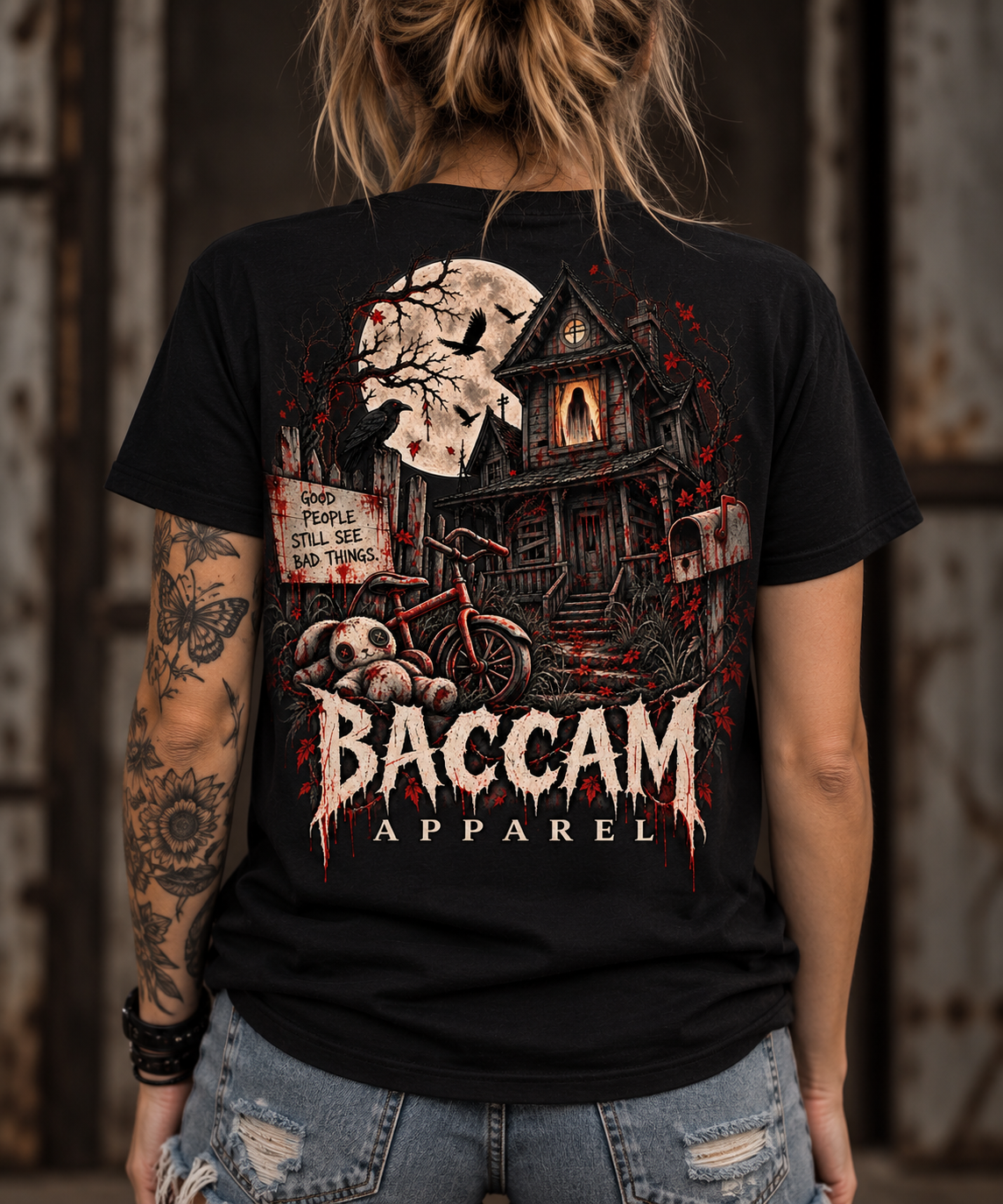 Good People Still See Bad Things | Baccam Apparel Horror Graphic Tee