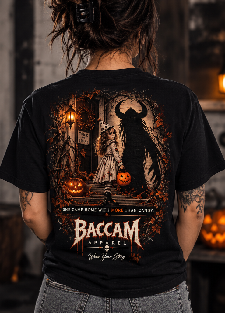 She Came Home With More Than Candy — Halloween Horror Tee