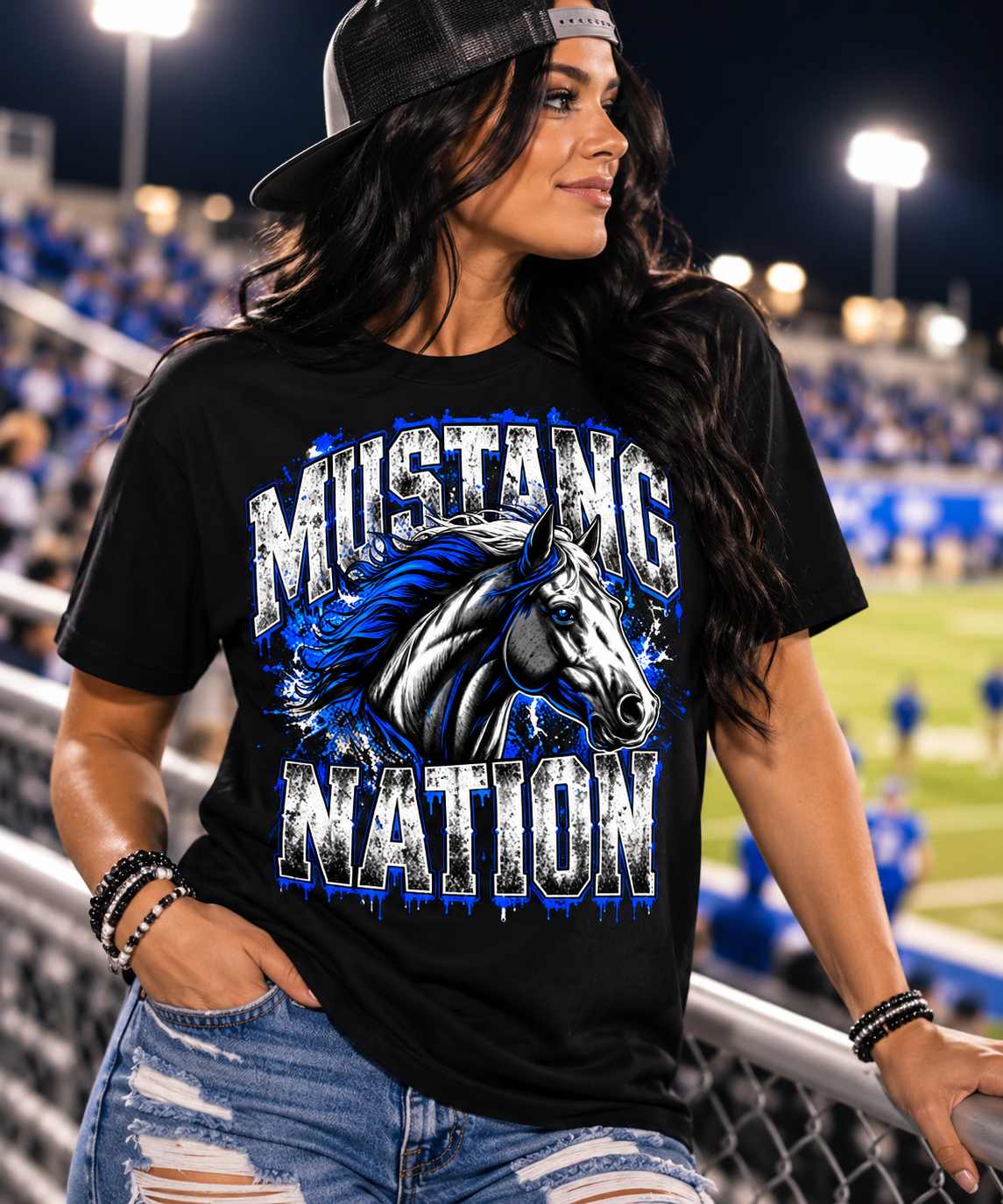 Mustang Nation Graphic T-Shirt – Black | Olton Mustangs