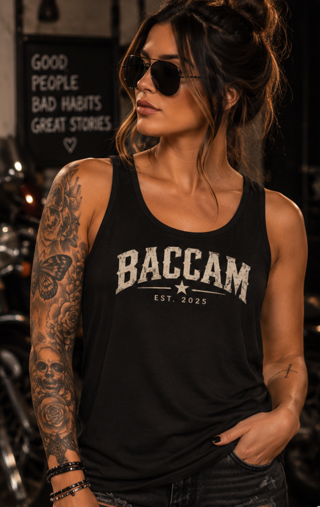 Baccam Est. 2025 Black Women’s Tank Top