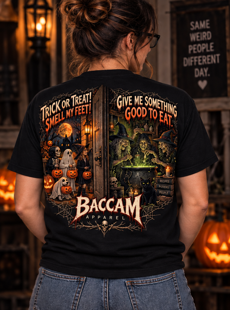 Trick or Treat Smell My Feet Halloween Tee