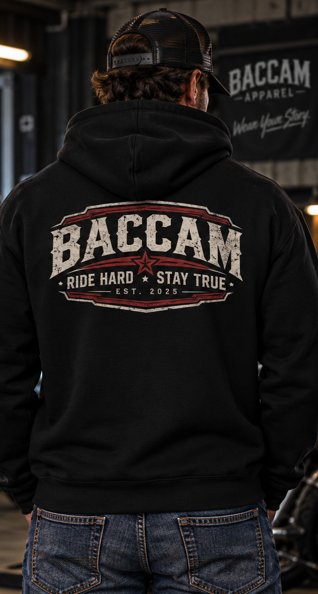 Baccam Ride Hard Stay True Hoodie