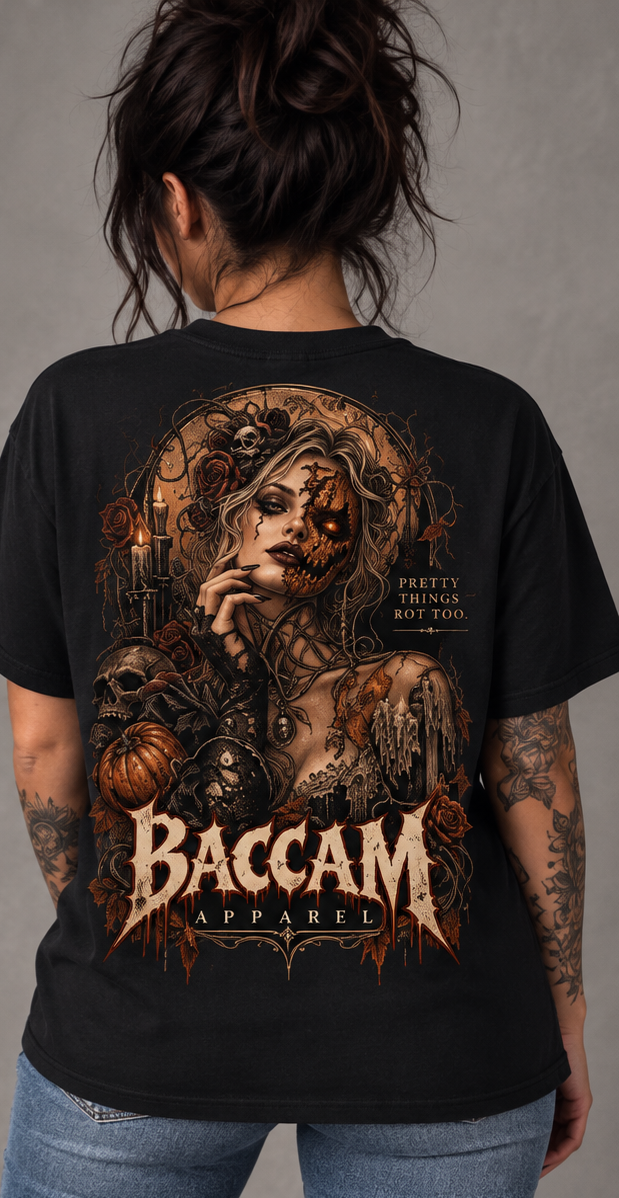Pretty Things Rot Too — Dark Halloween Tee