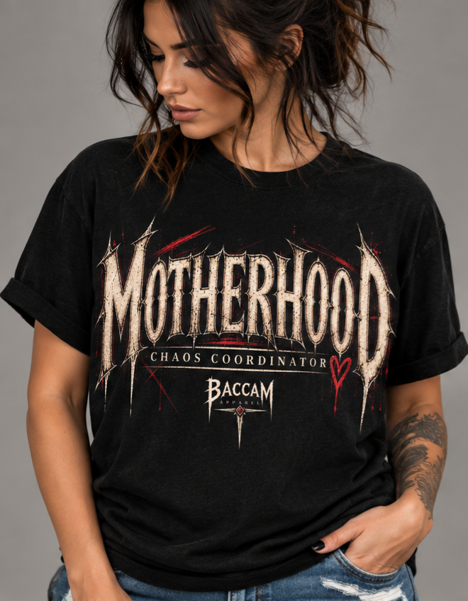 Motherhood Chaos Coordinator Shirt | Alternative Mom Tee | Baccam Apparel