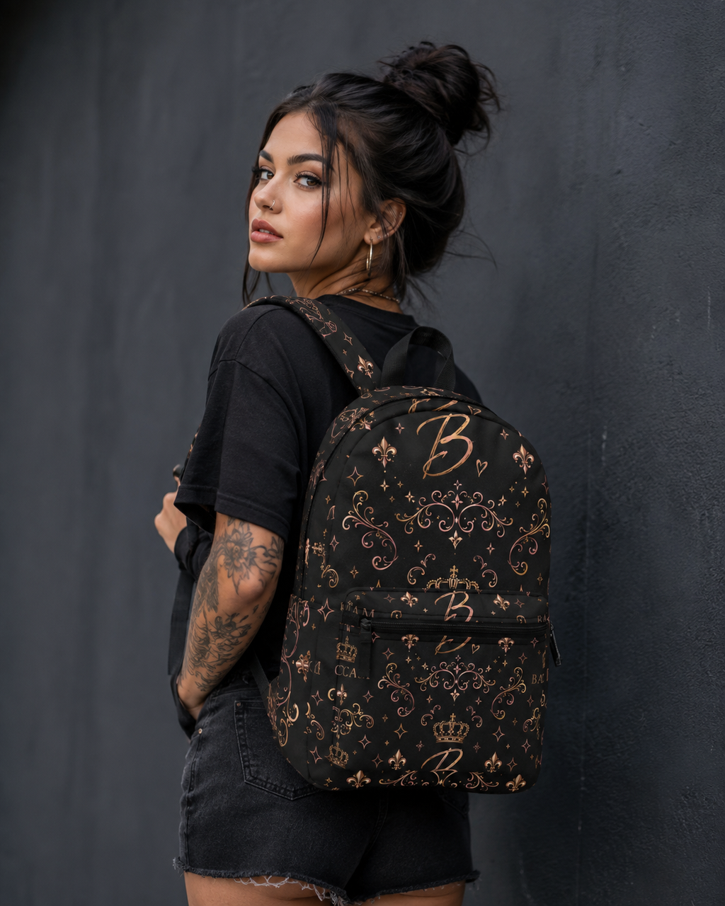 Baccam Signature Black & Gold Backpack