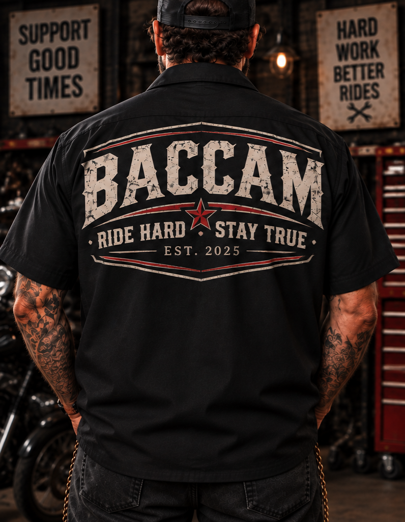 Baccam Ride Hard Stay True Work Shirt