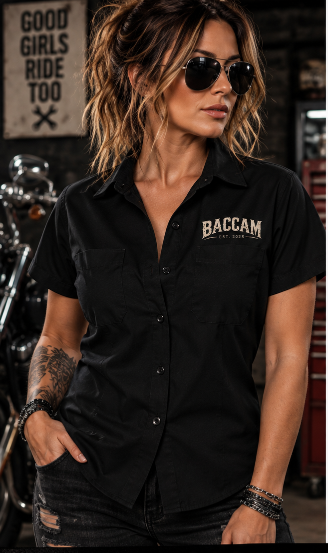 Baccam Raised to Ride Women’s Work Shirt
