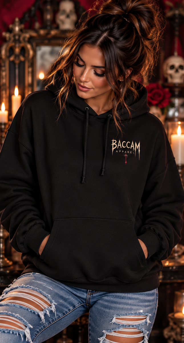 Dark Bloom MAMA – Gothic Rose Hoodie