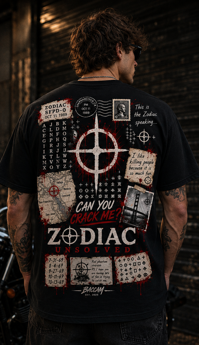 Zodiac Killer – Unsolved Cipher Graphic Tee