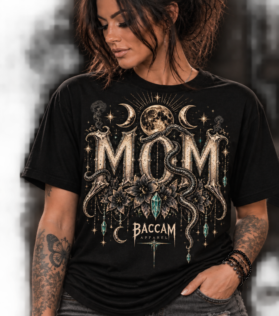 Celestial MOM Graphic Tee | Witchy Mom Shirt | Baccam Apparel